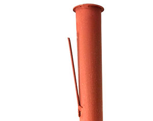 Столб круглый с усами диаметром 40 покрытие грунт, высота 2,3 м (фото)